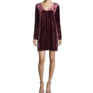 a.n.a. Crushed Velvet Bell-Sleeve Dress NWT
